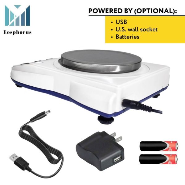 Eosphorus Science Digital Scale Lab Balance Gram Scale 0.01g Accuracy Electronic Scale Laboratory Digital Scale Chemistry Jewelry – Carats, Ounces and Grams Scale (SF 400D R W) - Image 3