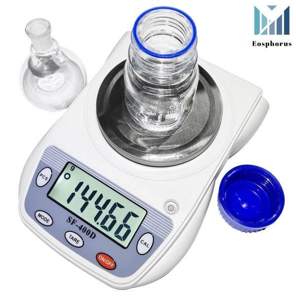 Eosphorus Science Digital Scale Lab Balance Gram Scale 0.01g Accuracy Electronic Scale Laboratory Digital Scale Chemistry Jewelry – Carats, Ounces and Grams Scale (SF 400D R W) - Image 5