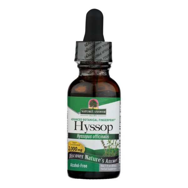 Nature's Answer - Hyssop Extract - Alcohol-Free - 1 oz - Image 2