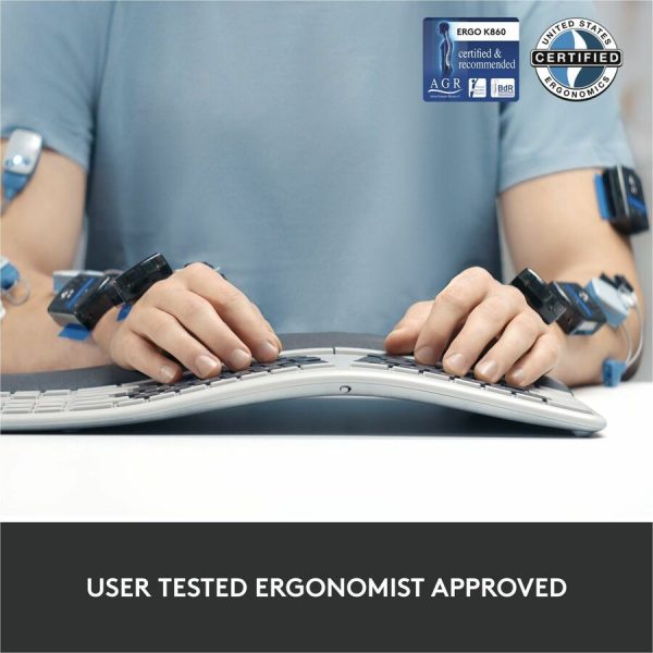 Logitech Ergo K860 Split Wireless Keyboard for Business - Ergonomic Design, Secured Logi Bolt Technology, Graphite - Image 5