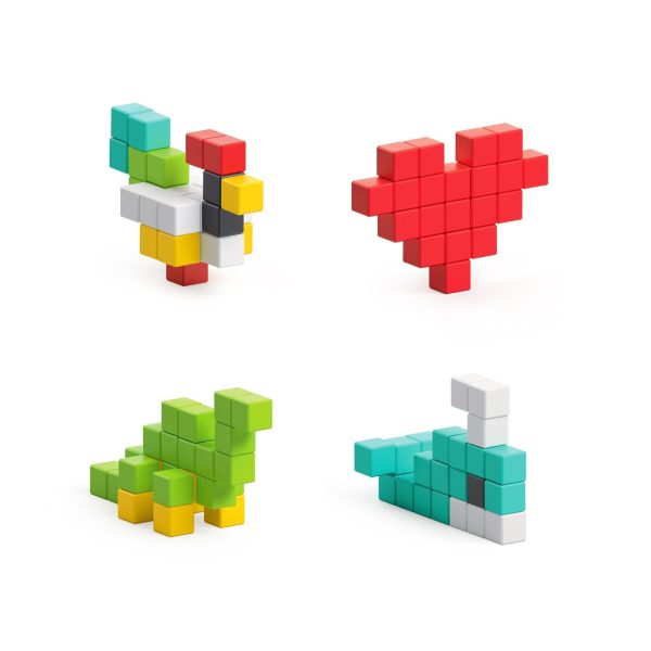 PIXIO-100 Magnetic Blocks in 6 Colors +Free App - Image 3