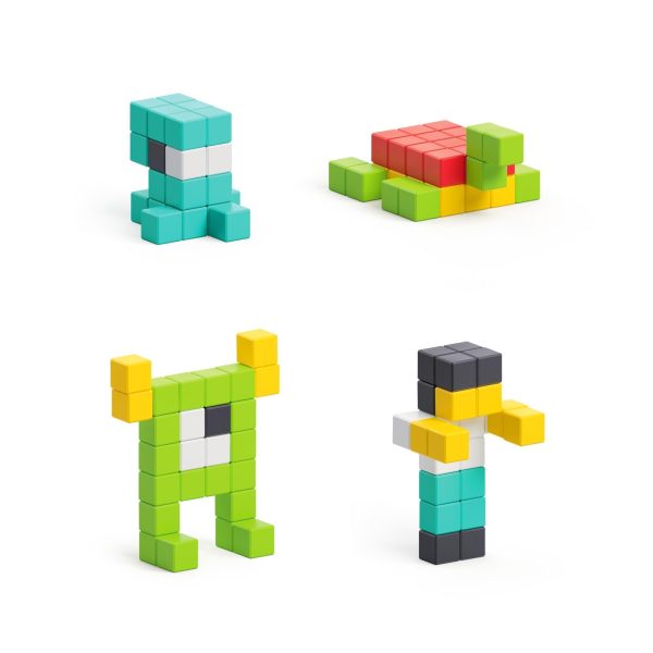 PIXIO-100 Magnetic Blocks in 6 Colors +Free App - Image 4