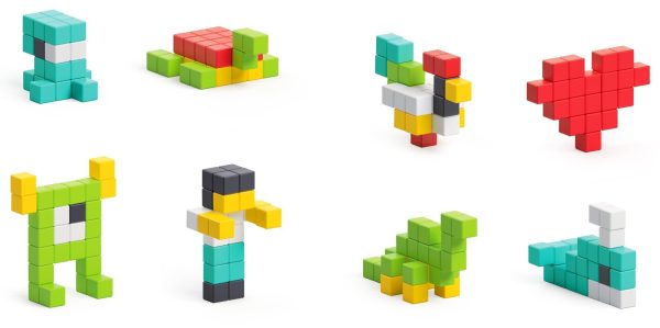 PIXIO-100 Magnetic Blocks in 6 Colors +Free App - Image 5