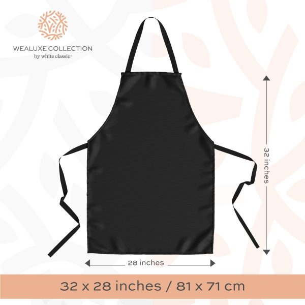 White Classic Black Aprons Bulk   Commercial Chef Bib Apron for Kitchen and Restaurant Cooking without Pockets Unisex Women and Men Adult   12 Pack - Image 3