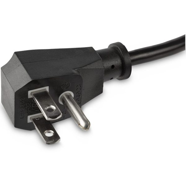 StarTech.com 1.5ft (0.45m) Power Extension Cord, Flat NEMA 5-15P to NEMA 5-15R, 10A 125V, 18AWG, Black, Flat Outlet Extension Cable - Image 3