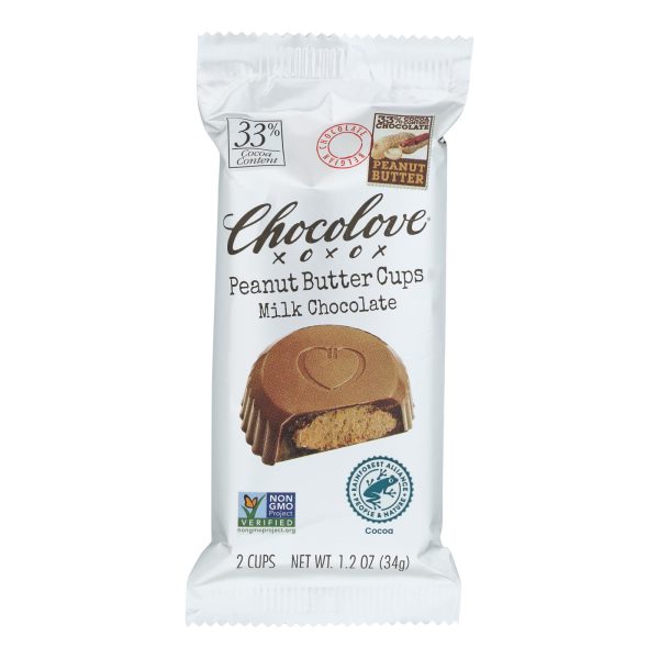 Chocolove - Cup Peanut Butter Milk Chocolate - Case of 10 - 1.2 ounces - Image 3