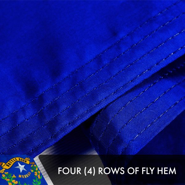 Nevada State Flag 210D Embroidered Polyester 3x5 Ft - Double Sided 2ply - Image 5