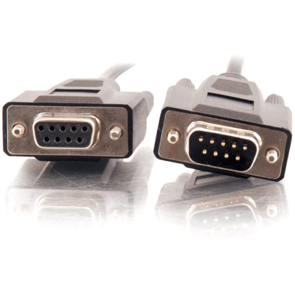 C2G 50ft DB9 M/F Extension Cable - Black - Image 2
