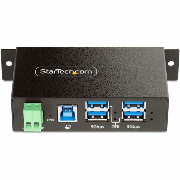 StarTech.com 4-Port Managed USB Hub, Heavy Duty Metal Industrial Housing, ESD & Surge Protection, Wall/Desk/Din-Rail Mountable, USB 5Gbps - Image 3