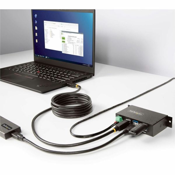 StarTech.com 4-Port Managed USB Hub, Heavy Duty Metal Industrial Housing, ESD & Surge Protection, Wall/Desk/Din-Rail Mountable, USB 5Gbps - Image 6
