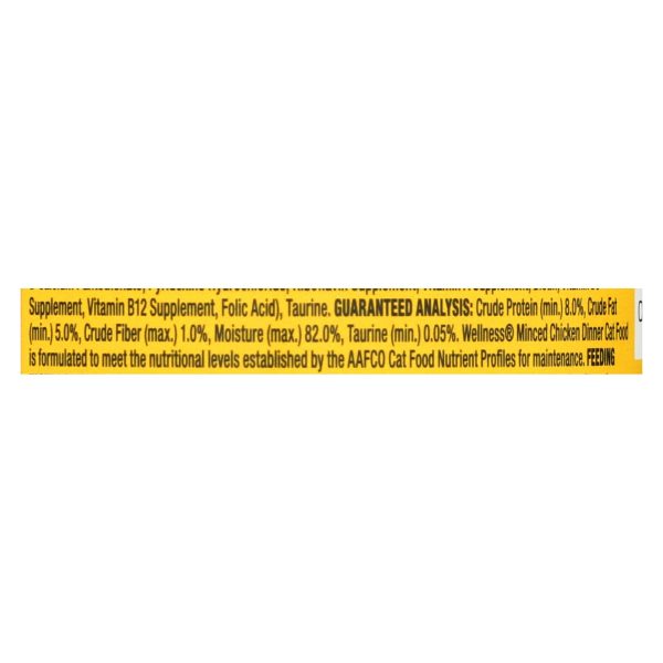 Wellness Pet Products Cat Food - Chicken Dinner - Case of 24 - 3 oz.