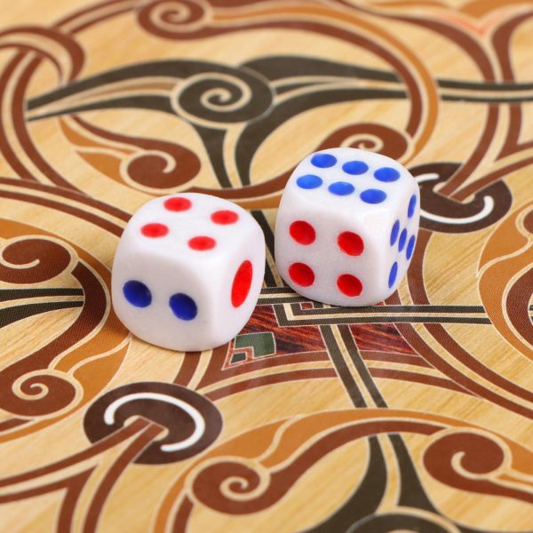 Handcrafted Wooden Backgammon Set 20 x 20 in – Classic Eastern Design Board Game with Dice & Checkers – Large Folding Board Perfect for Family Gatherings - Image 6