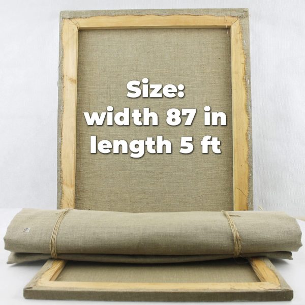 Art Natural Linen Canvas Roll 87  Wide X 10 ft   Plain Unprimed Canvas Fabric for Painting   Raw Linen Canvas Rolled - Image 2