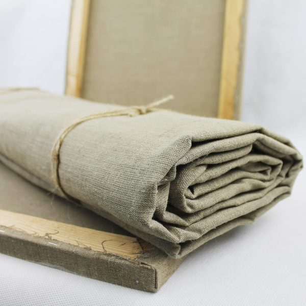 Art Natural Linen Canvas Roll 87  Wide X 10 ft   Plain Unprimed Canvas Fabric for Painting   Raw Linen Canvas Rolled - Image 6