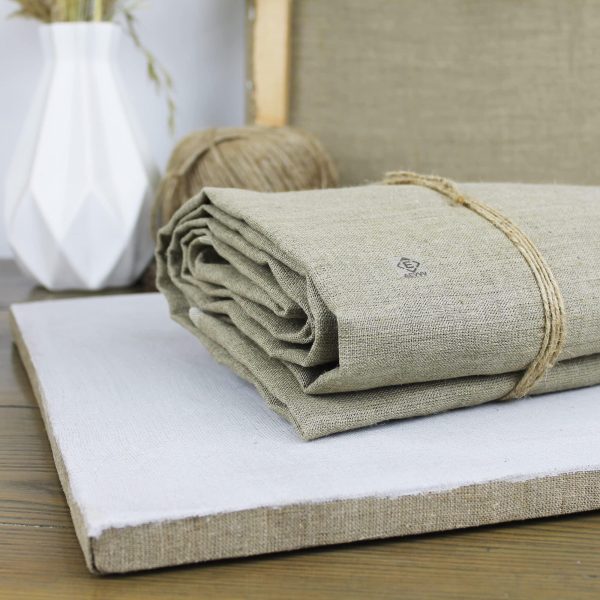 Art Natural Linen Canvas Roll 87  Wide X 10 ft   Plain Unprimed Canvas Fabric for Painting   Raw Linen Canvas Rolled - Image 7