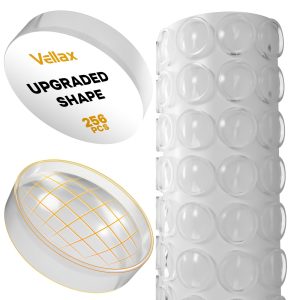 Premium Cabinet Door Bumpers – 256 Pcs Clear Self Adhesive Pads for Noise Dampening Cushioning & Protection Enhanced Dual Layer Design Durable Furniture Stoppers for Cabinets Drawers Glass