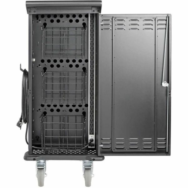 Eaton Tripp Lite Series 27-Device AC Charging Cart for Laptops and Chromebooks - 120V, NEMA 5-15P, 10 ft. (3.05 m) Cord, Black - Image 6