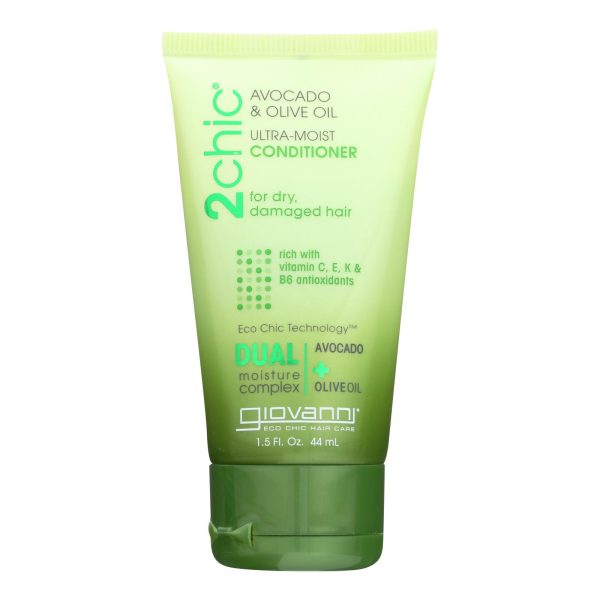 Giovanni Hair Care Products Conditioner - 2Chic Ultra-Moist Conditioner With Avocado and Olive Oil  - Case of 12 - 1.5 fl oz. - Image 2
