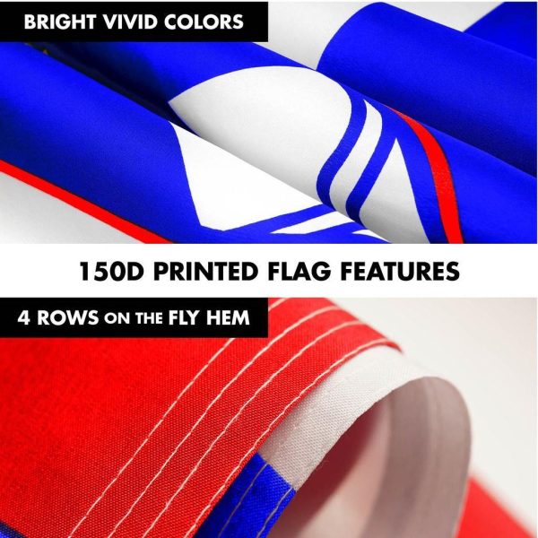 G128 Combo Pack: 6 Ft Tangle Free Spinning Flagpole (White) & Slovenia Flag 3x5 Ft Printed 150D Polyester, Brass Grommets (Flag Included) Aluminum Flag Pole - Image 5