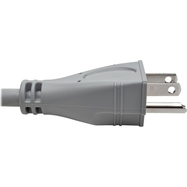 Eaton Tripp Lite Series Hospital-Grade Extension Cord, NEMA 5-15P to NEMA 5-15R - Green Dot, 13A, 125V, 16 AWG, 6 ft. (1.83 m), Gray - Image 5