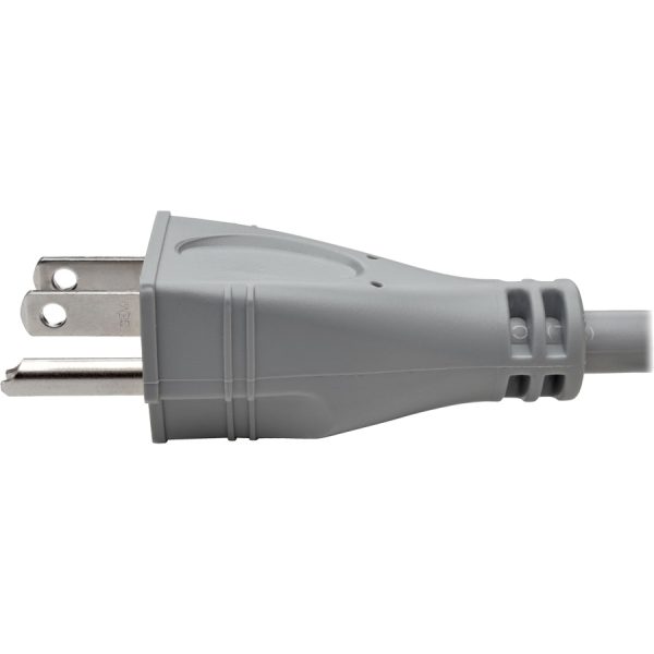 Eaton Tripp Lite Series Hospital-Grade Extension Cord, NEMA 5-15P to NEMA 5-15R - Green Dot, 13A, 125V, 16 AWG, 6 ft. (1.83 m), Gray - Image 6