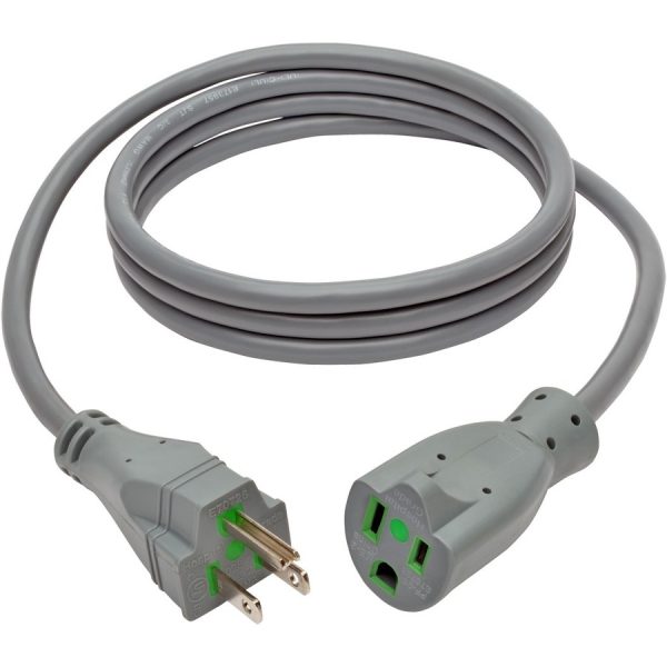 Eaton Tripp Lite Series Hospital-Grade Extension Cord, NEMA 5-15P to NEMA 5-15R - Green Dot, 13A, 125V, 16 AWG, 6 ft. (1.83 m), Gray - Image 7