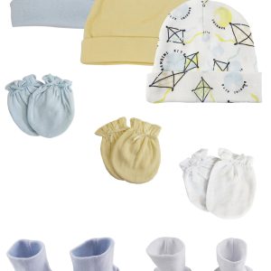 Baby Boys Caps, Booties And Mittens (pack Of 8) Nc_0348
