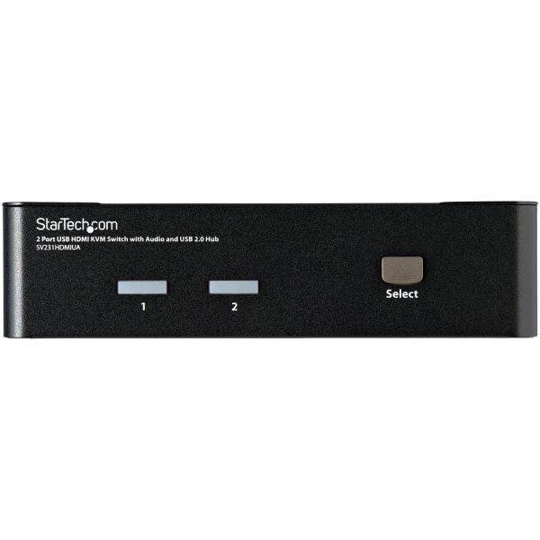 StarTech.com 2 Port USB HDMI KVM Switch w/ Audio & USB 2.0 Hub - Image 3