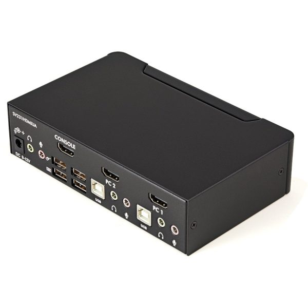 StarTech.com 2 Port USB HDMI KVM Switch w/ Audio & USB 2.0 Hub - Image 6
