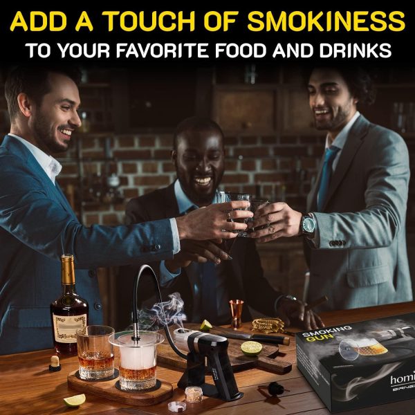 Smoking Gun Wood Smoke Infuser Birner PRO  Starter Kit 11 PCS Smoker Machine with Accessories and Wood Chips  Cold Smoke for Food and Drinks  Gift for Man - Image 6