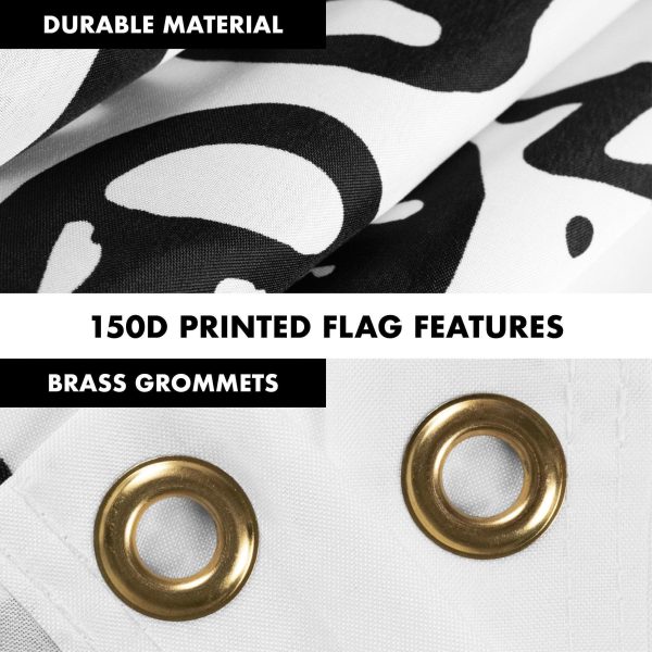 G128 Combo Pack: Flag Pole 6 FT Black Tangle Free & Join or Die White Flag 3x5 FT Brass Grommets Printed Polyester (Flag Included) Aluminum Flag Pole - Image 4