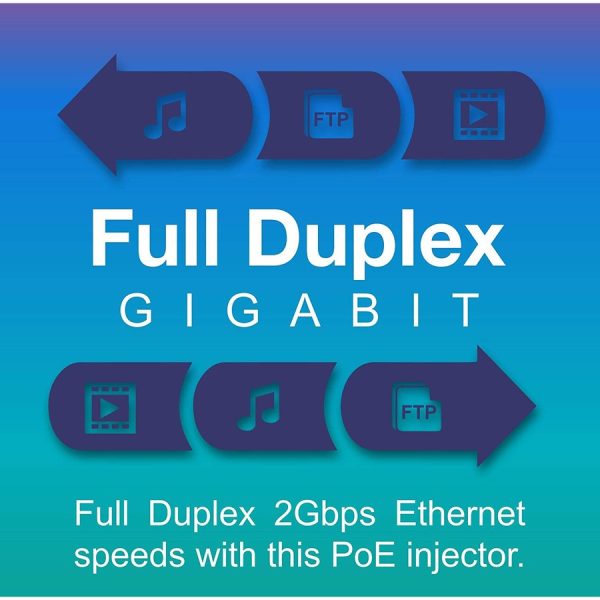 TRENDnet Gigabit Power Over Ethernet Injector, Full Duplex Gigabit Speeds, 1 x Gigabit Ethernet Port, 1 x PoE Gigabit Ethernet Port, Network Devices Up To 100M (328 ft), 15.4W, Black, TPE-113GI - Image 3
