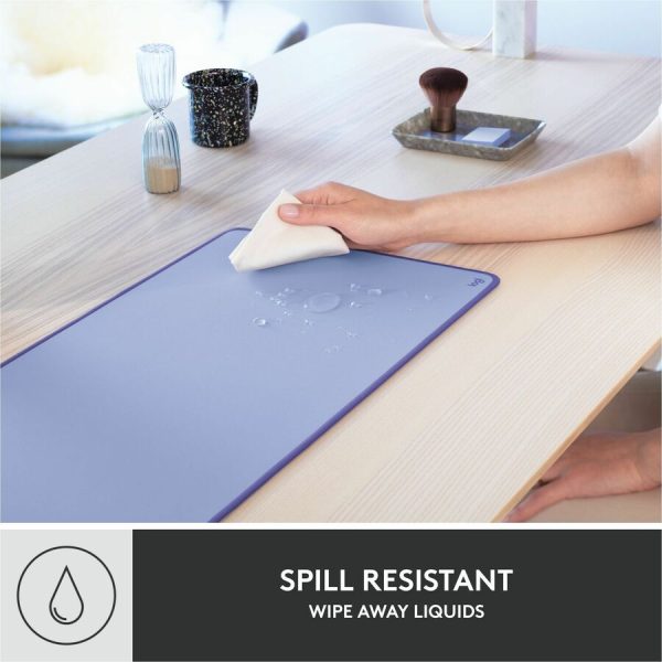 Logitech Desk Mat - Studio Series with Anti-slip Base, Spill-resistant Durable Design, Fine Weave Material, Lilac - Image 3