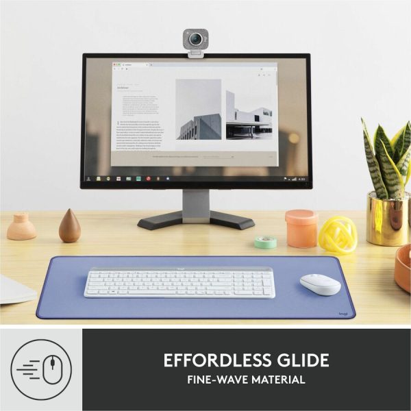 Logitech Desk Mat - Studio Series with Anti-slip Base, Spill-resistant Durable Design, Fine Weave Material, Lilac - Image 5