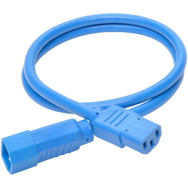 Eaton Tripp Lite Series Heavy-Duty PDU Power Cord, C13 to C14 - 15A, 250V, 14 AWG, 3 ft. (0.91 m), Blue - Image 2
