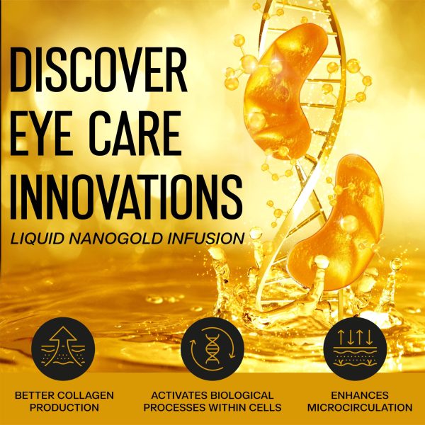 50pcs   24k Gold Under Eye Patches for Dark Circles Puffy Eyes Wrinkles   Collagen Under Eye Masks   Hydrating Under Eye Gel Pads for Eye Bags for All Skin Types - Image 2