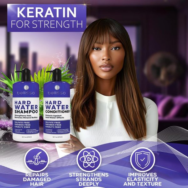 Hard Water Shampoo and Conditioner Set   Sulfate Free Hair Care Products for Women and Men   Moisturizing Treatment with Chelating Properties for a Deep Clean   Remover for Cleansing Mineral Build Up - Image 3
