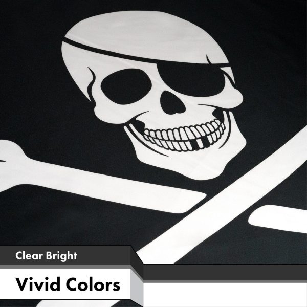 Jolly Roger Pirate Bones Flag 3x5 Ft 5-Pack Printed 150D Polyester By G128 - Image 3