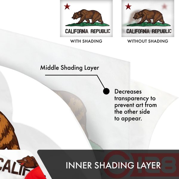 California CA State Flag 3x5 Ft 3-Pack Double-sided Embroidered Polyester By G128 - Image 6