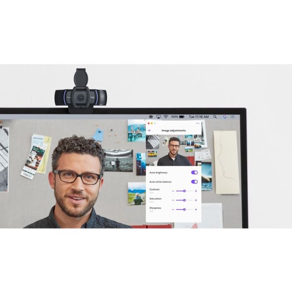 Logitech C920e Webcam - 3 Megapixel - 30 fps - Black - USB Type A - TAA Compliant - Image 6