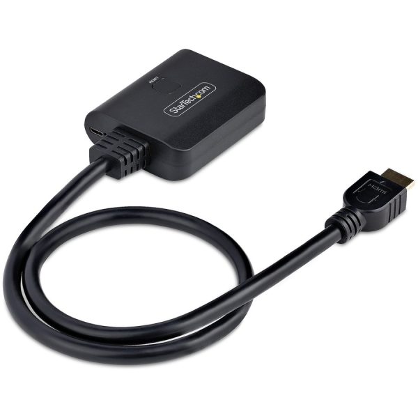 StarTech.com 2-Port HDMI Splitter, 4K 60Hz HDMI 2.0 Video, 4K HDMI Splitter 1 In 2 Out, 1x2 HDMI Display/Output Splitter, HDR/HDCP - Image 2