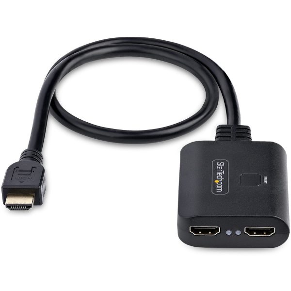 StarTech.com 2-Port HDMI Splitter, 4K 60Hz HDMI 2.0 Video, 4K HDMI Splitter 1 In 2 Out, 1x2 HDMI Display/Output Splitter, HDR/HDCP - Image 3