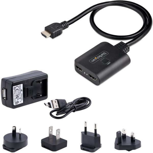StarTech.com 2-Port HDMI Splitter, 4K 60Hz HDMI 2.0 Video, 4K HDMI Splitter 1 In 2 Out, 1x2 HDMI Display/Output Splitter, HDR/HDCP - Image 6