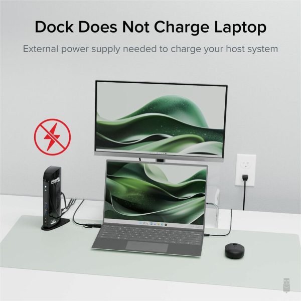Plugable USB 3.0 Universal Laptop Docking Station Dual Monitor for Windows and Mac - Image 5