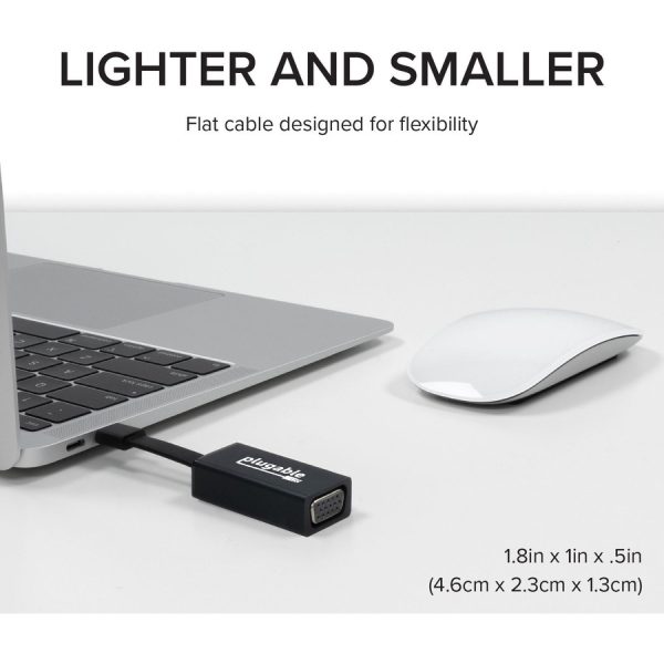Plugable USB C to VGA Adapter, Thunderbolt 3 to VGA Adapter Compatible with Macbook Pro, Windows, Chromebooks, 2018 iPad Pro, Dell XPS, and more - Image 4