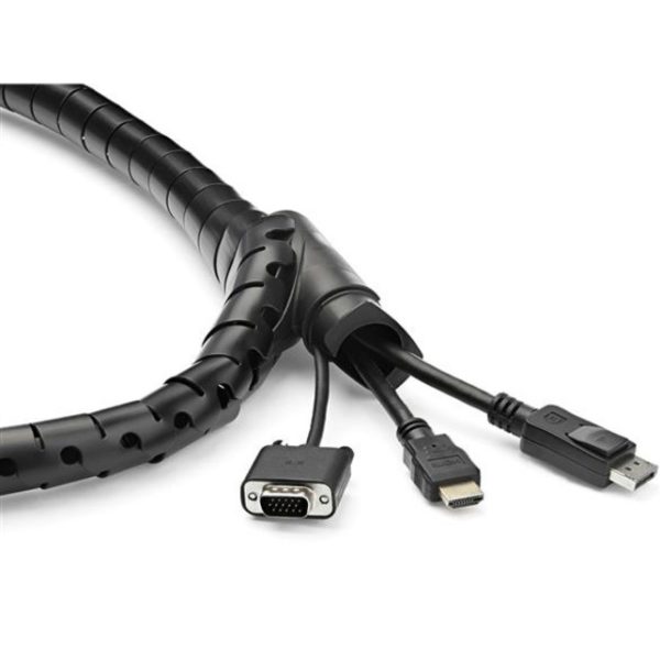 StarTech.com 1.5m / 4.9ft Cable Management Sleeve - Spiral - 45mm/1.8" Diameter - W/ Cable Loading Tool - Expandable Coiled Cord Organizer - Image 4