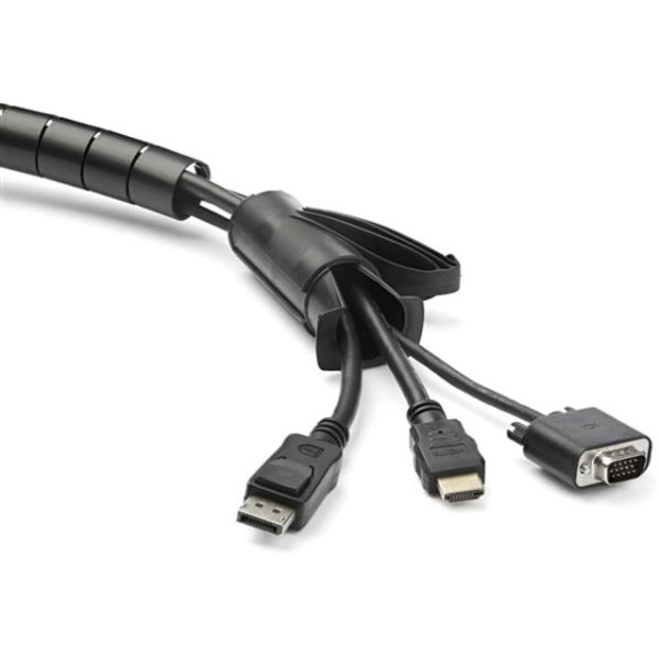 StarTech.com 1.5m / 4.9ft Cable Management Sleeve - Spiral - 45mm/1.8" Diameter - W/ Cable Loading Tool - Expandable Coiled Cord Organizer - Image 5