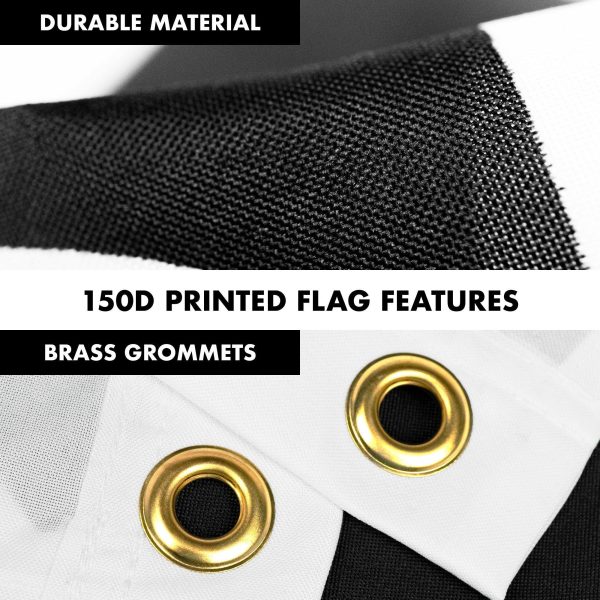G128 Combo Pack: 6 Feet Tangle Free Spinning Flagpole (Silver) Come and Take It Rifle Flag 3x5 ft Printed 150D Brass Grommets (Flag Included) Aluminum Flag Pole - Image 4