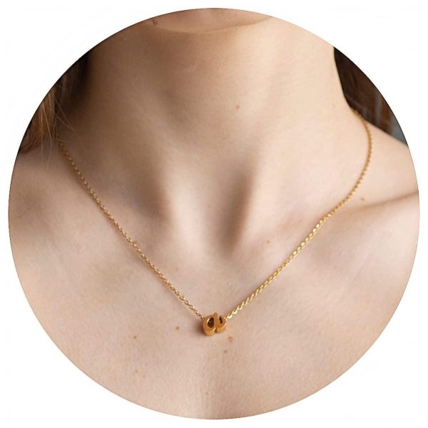 SIGONNA Initial Necklaces for Women 18k Gold Plated Pendant Chain Personalized Letter Necklace A Z Dainty Gold Choker Necklaces Necklaces for Teen Girls Girls Womens Necklaces - Image 5