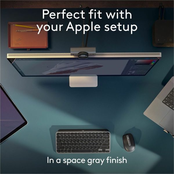 Logitech MX Keys Mini for Mac Minimalist Wireless Keyboard Compact, Bluetooth, Backlit Keys, USB-C, Fast - Space Gray - Image 4